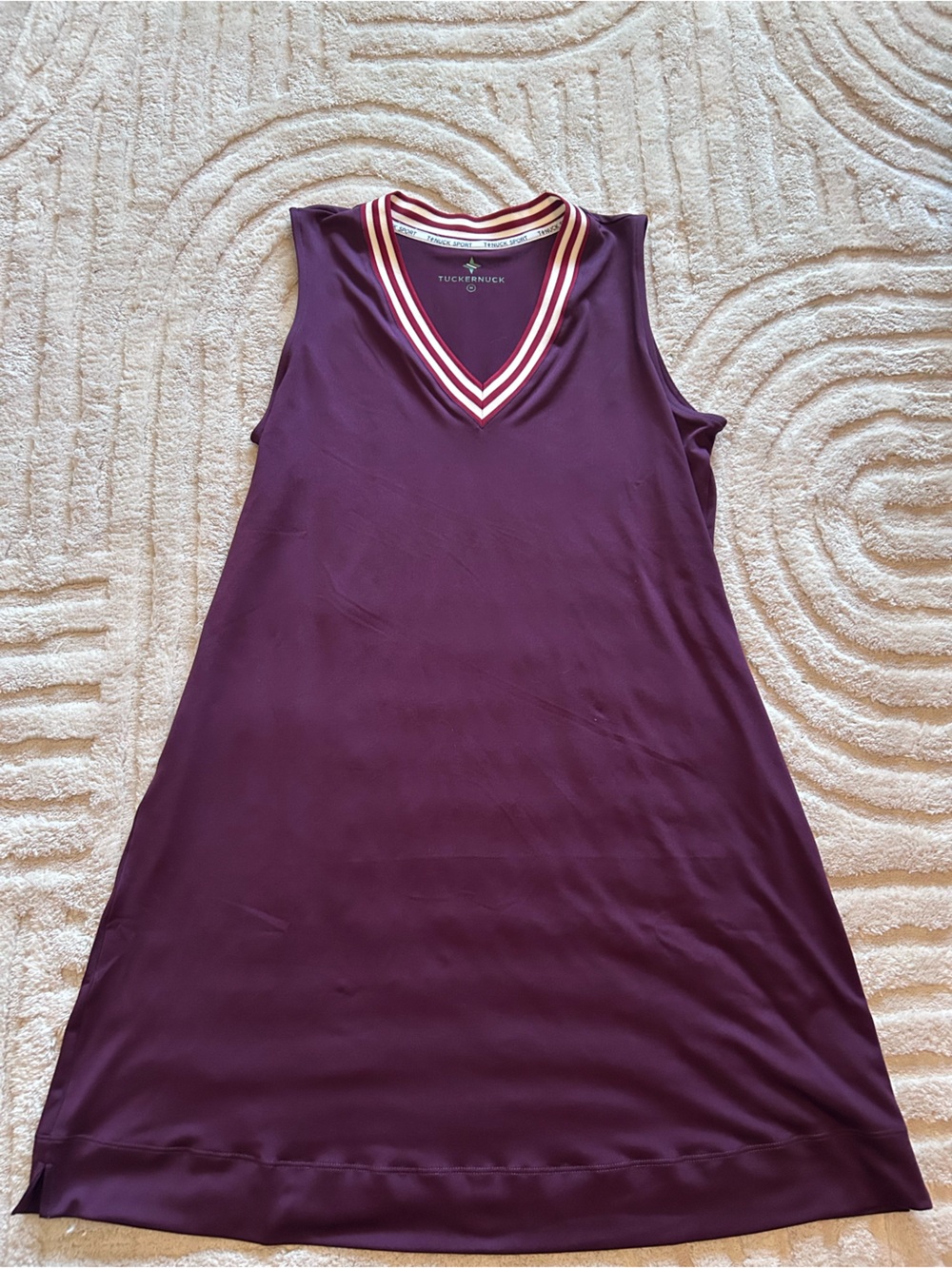 Tuckernuck Sleeveless V-Neck Dress with Striped Collar